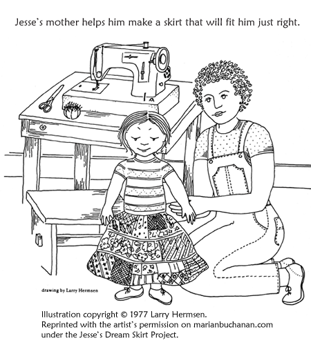 Larry Hermsen's illustration of Jesse and his mother